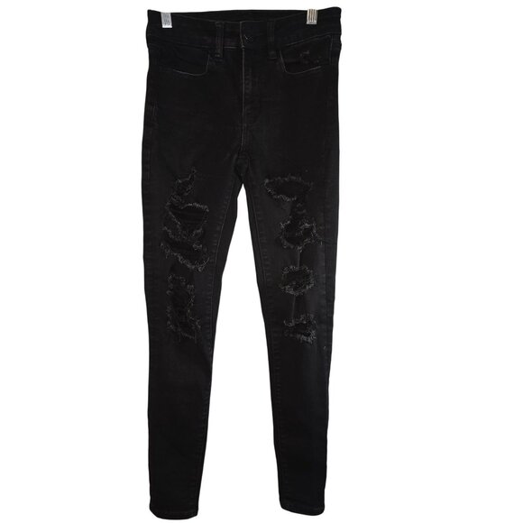 American Eagle Size 2 Next Level Stretch High-Rise Black Jegging - Picture 1 of 10
